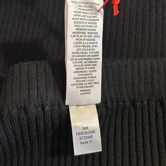 NWT Open Edit Nordstrom Knit Black Maxi Skirt with Buttons & Slit XL - Picture 6 of 6